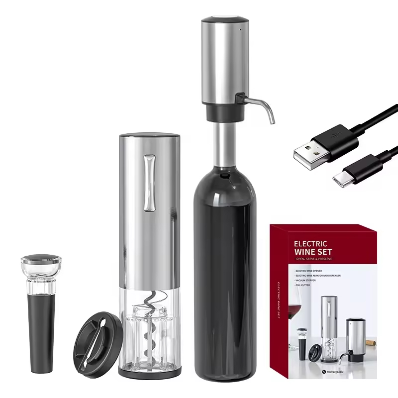 Wine Opener Electric - Desain baru 2024 4-in-1 Set pembuka