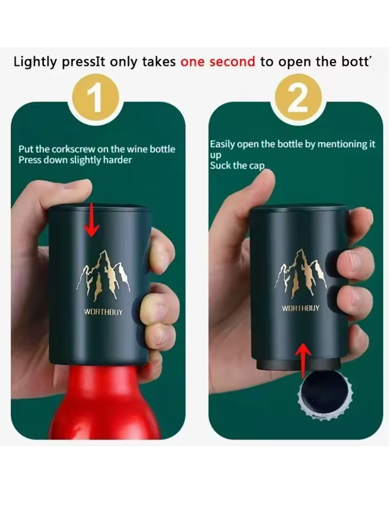 Wine Opener Electric - 1 Buah Pembuka Botol Bir Otomatis