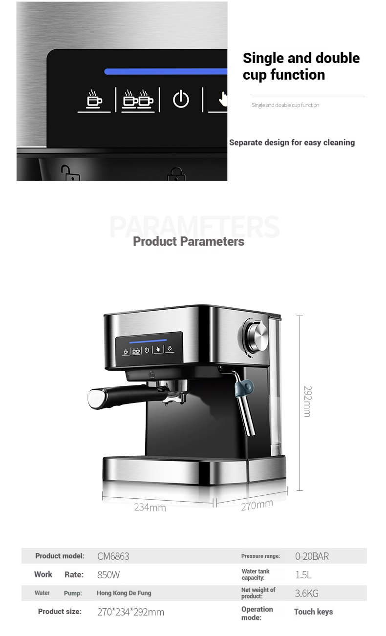 Mesin Kopi Espresso Semi-Otoma - Milk Frother Automatic ulasan dan harga