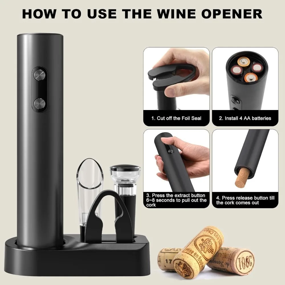 Set pembuka botol anggur elekt - Wine Opener Electric ulasan dan harga